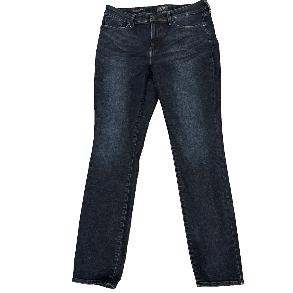 NYDJ Alina Legging Jeans Lift Tuck Technology Women's 10 Denim Blue Dark Wash